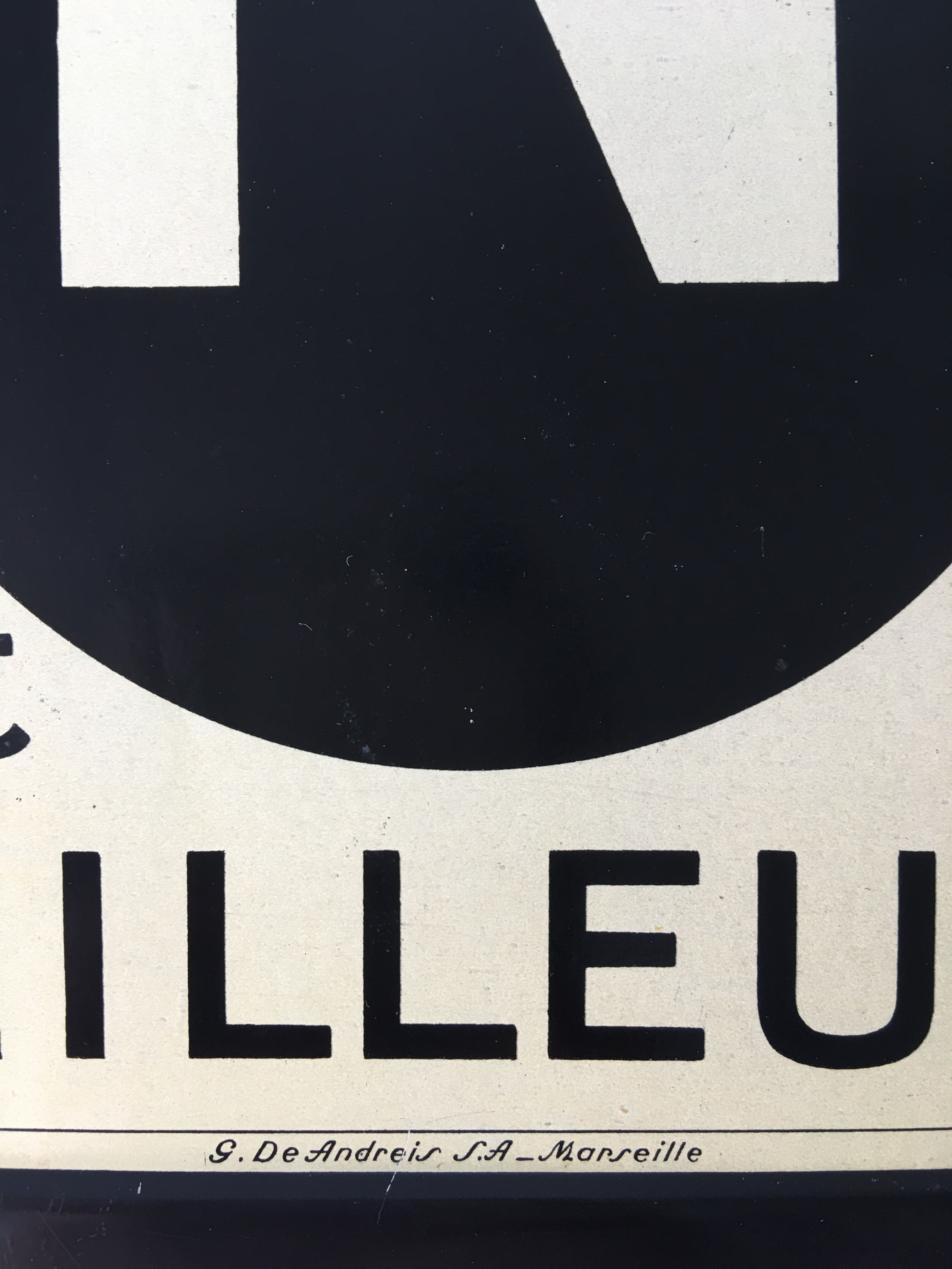 Advertising plate painted sheet metal circa 1950