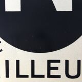 Advertising plate painted sheet metal circa 1950