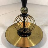 Austrian brass floor lamp pleated lampshade 1940-50’s