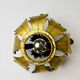 Spanish sunburst ceiling light fixture or sconce in gilt iron, 1970s