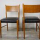 Wooden oval table and 6 matching chairs 60