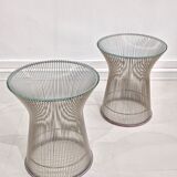 Set of two "Platner Side Table" by designer Warren Platner for Knoll