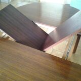 Round Scandinavian table in rosewood Roche Bobois 60s