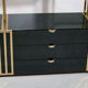 Brass laced library shelf by Kim Moltzer 1970