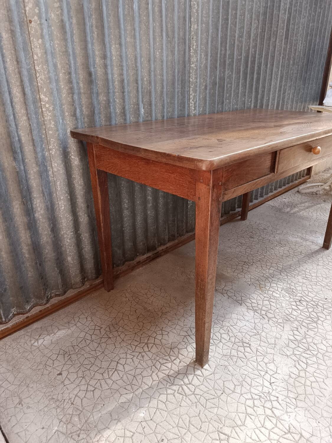 Solid oak farmhouse table