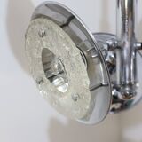 Esperia chandelier 1970s, chrome and Murano glass, 6 arms adjustable