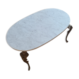 Coffee table in white Carrara marble