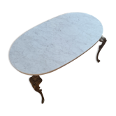 Table basse en marbre blanc de carrare