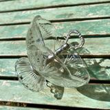 Vintage chiseled glass cup