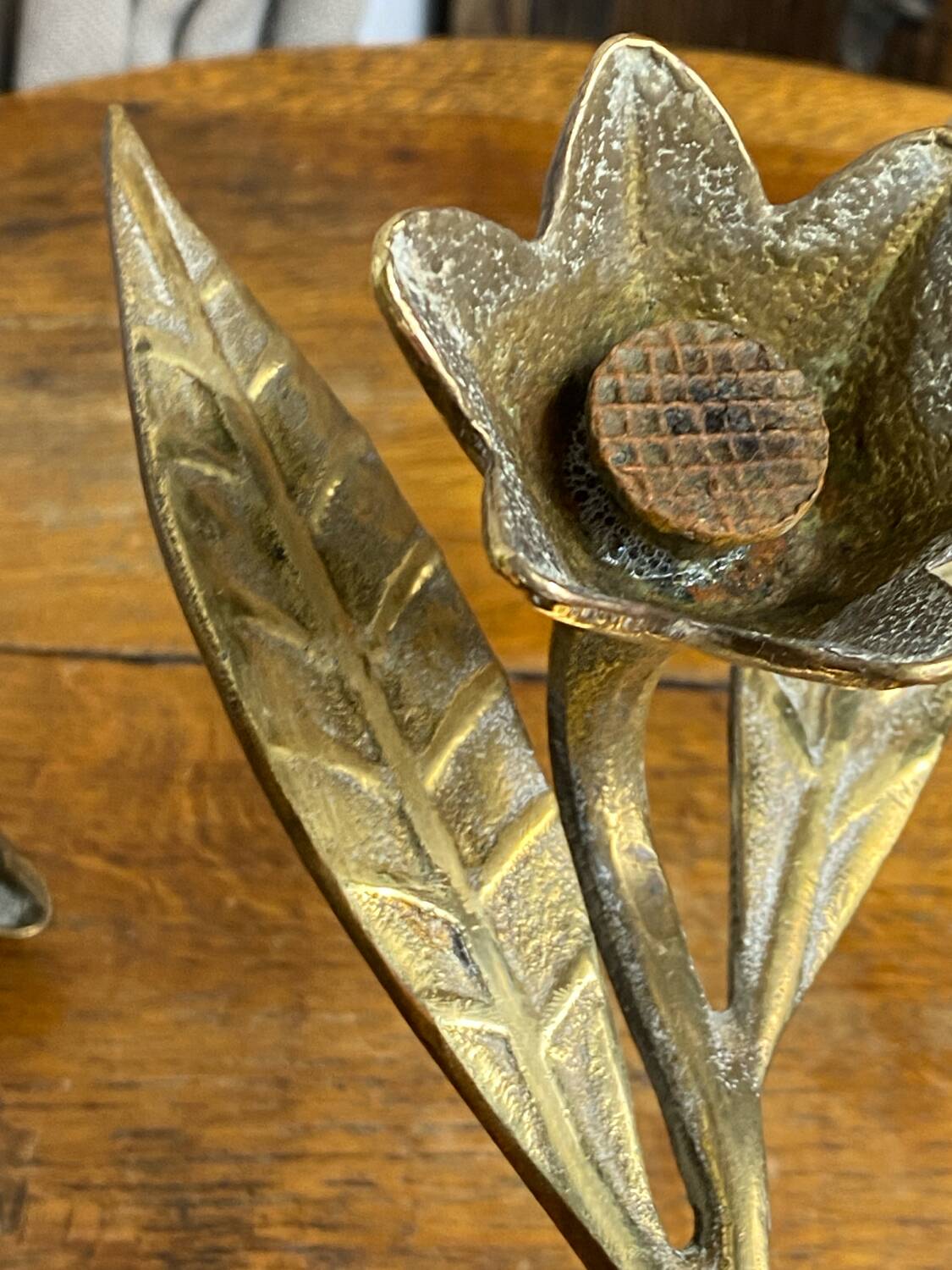 Bronze flower ashtray