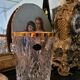 Champagne crystal bucket signed etzel Lorraine