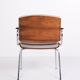 Conference chair – Rosewood & light grey fabric – Duba – 1960s