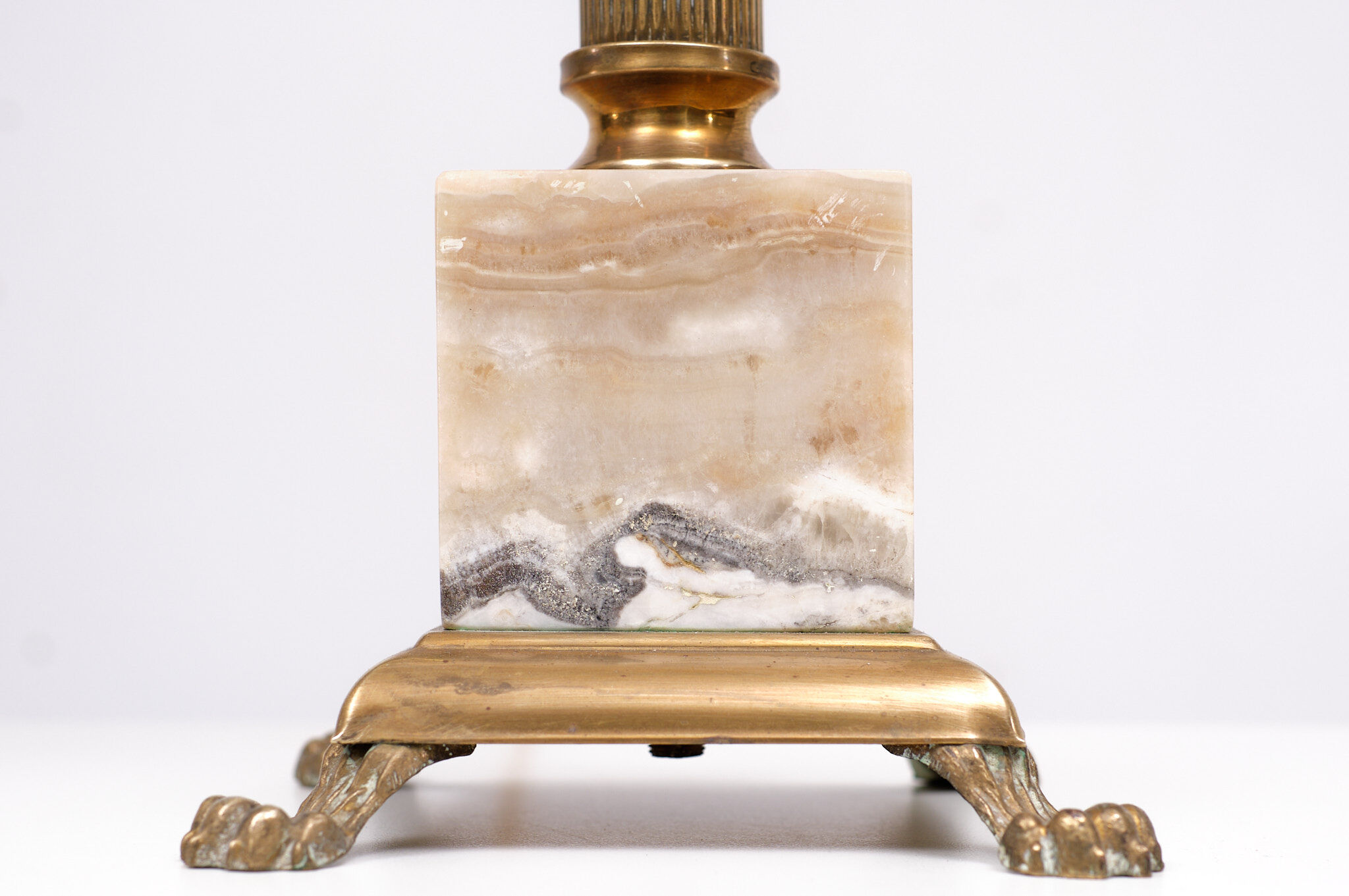 Two Classic Colum Table Lamps, 1960s, France