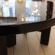 Black lacquered resin round coffee table by Ado Chale c.1970s