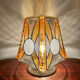 Globe glass chandelier or lamp 60s