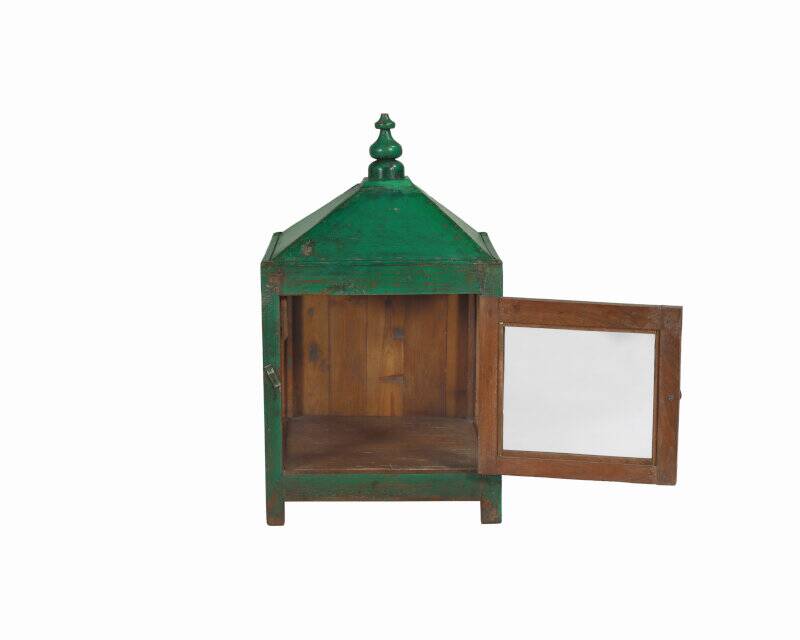 Pointed Temple Showcase Green Patina Piece and Original Patina