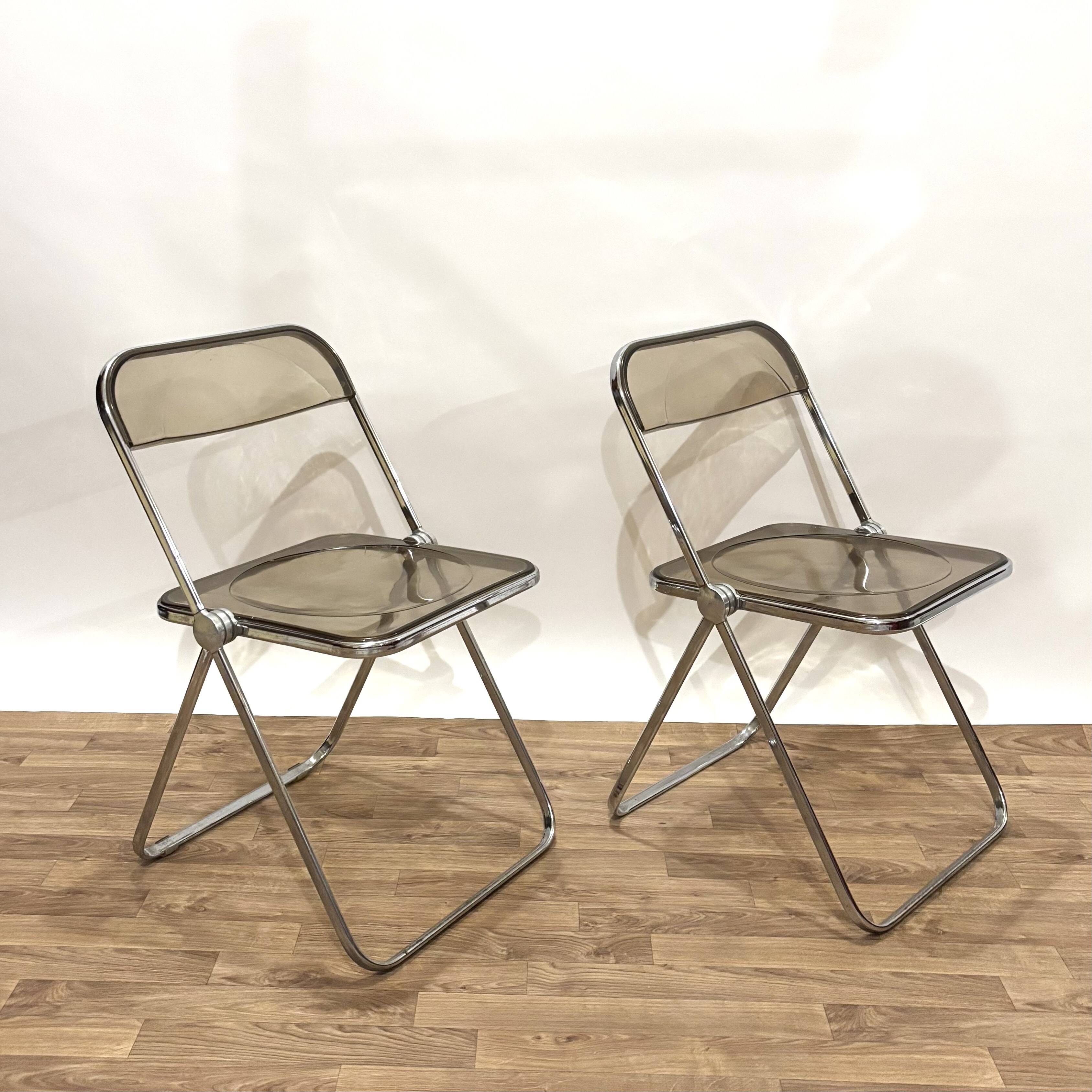Paire de chaises Plia Castelli années 70