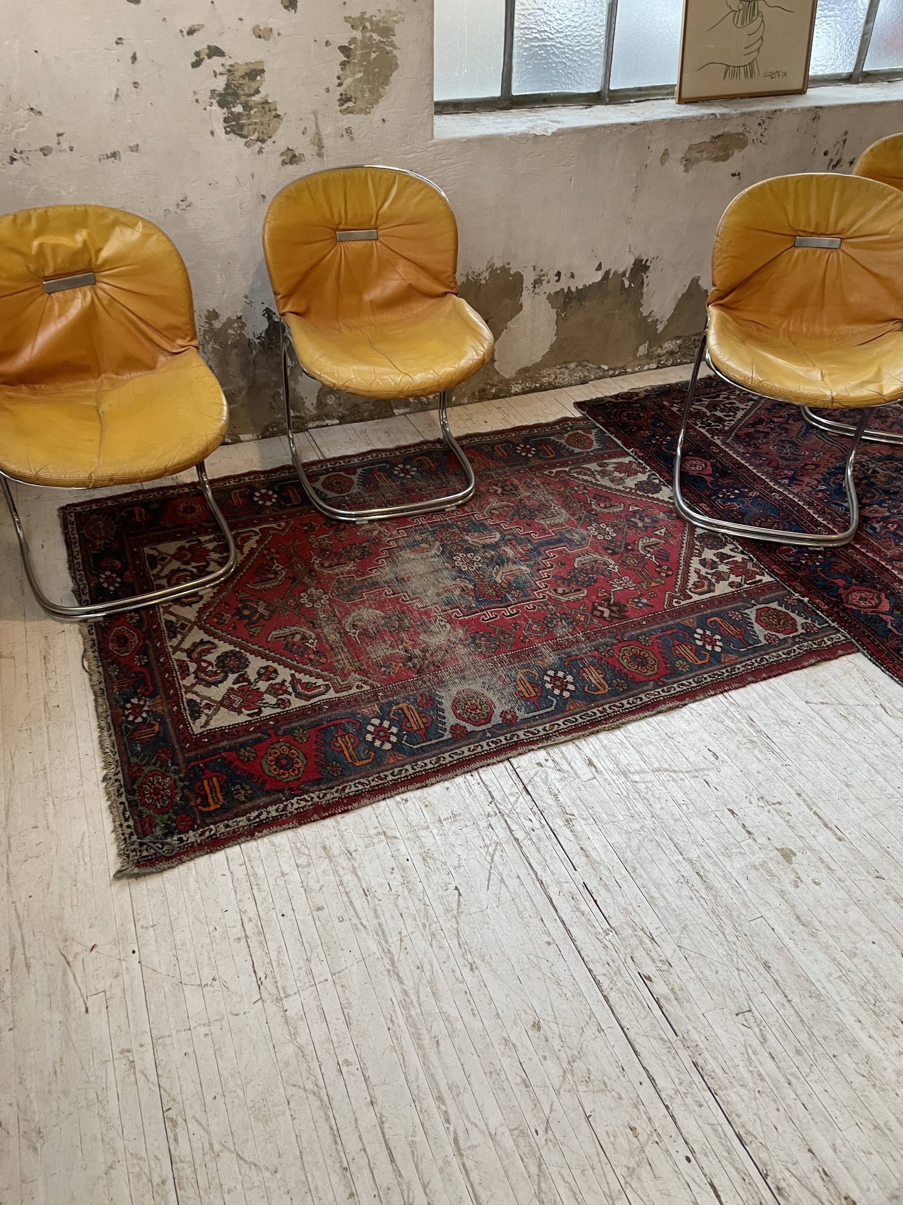 4 chairs Rinaldi "Sabrina" yellow leather