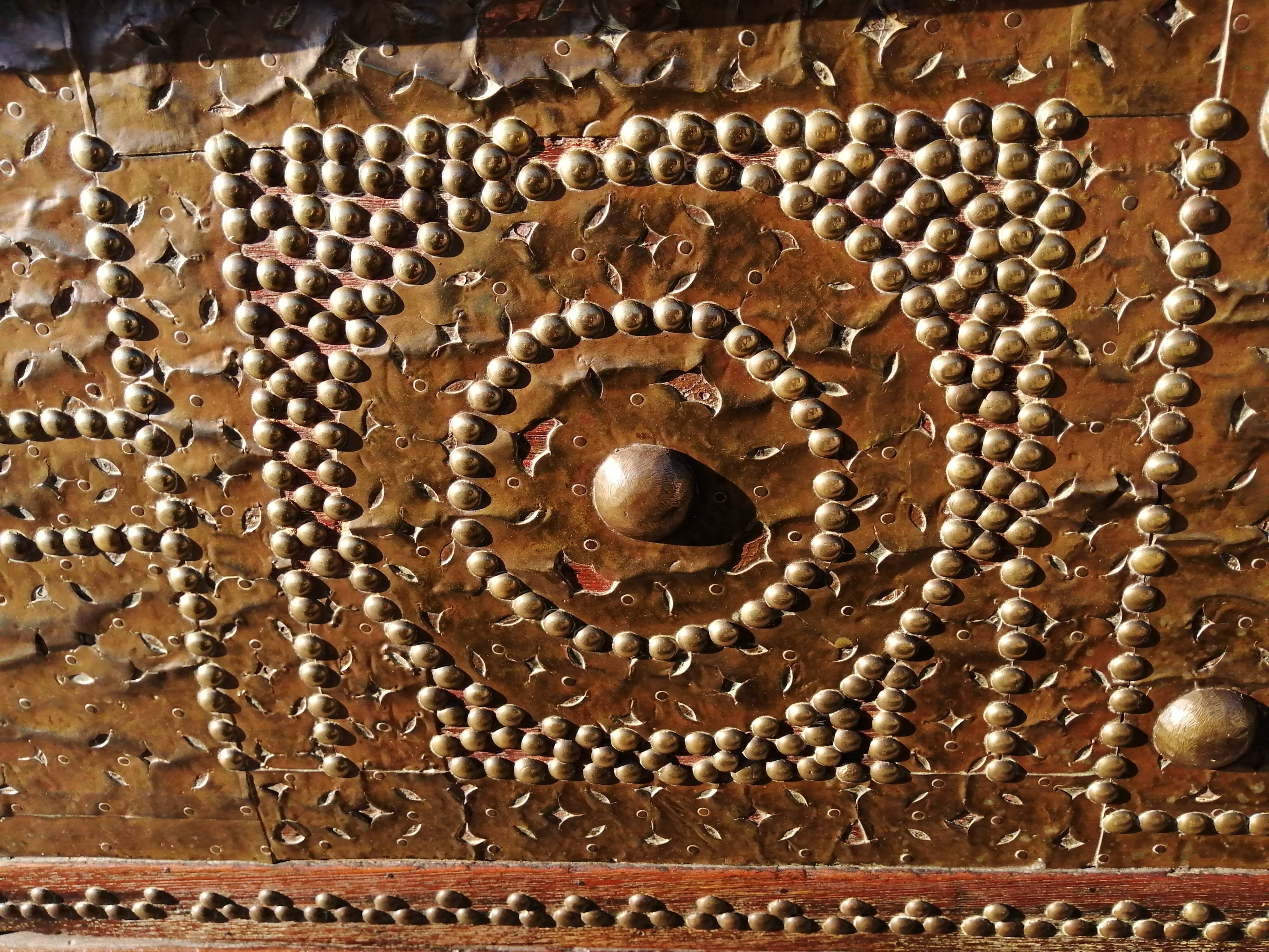 Oriental wedding chest in solid wood