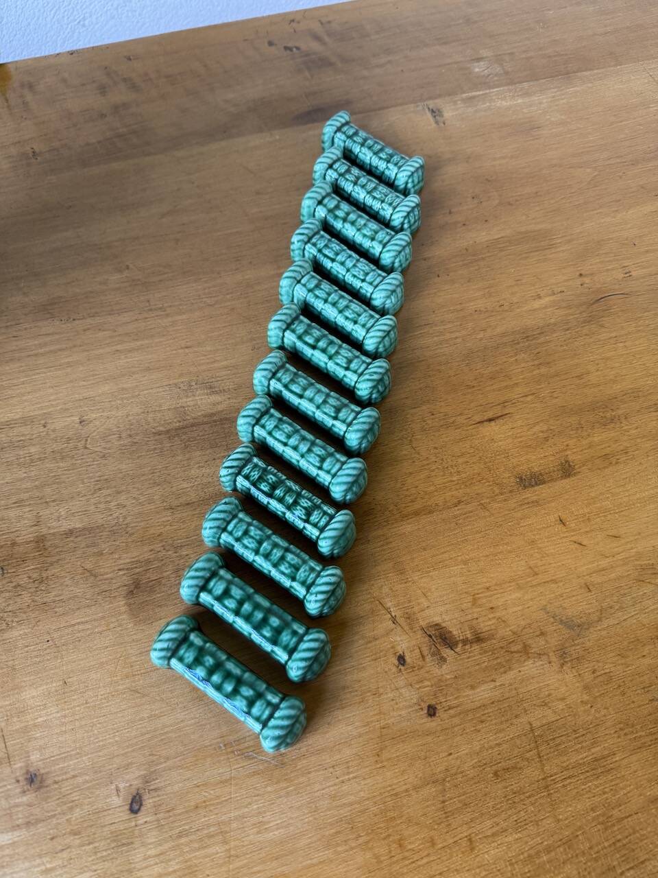 Vallauris green ceramic knife holder