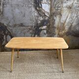 Raw wood coffee table & compass legs