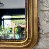 Antique mirror 42.5/36.5cm Louis-Philippe gilded with gold leaf, mercury