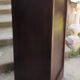 Cabinet storage cabinet with curtains, wooden, vintage.