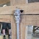 18th-century solid oak mirror window