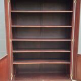 Mahogany library showcase Louis XVI style