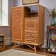 Rattan wardrobe with tapered legs from the 1960s.