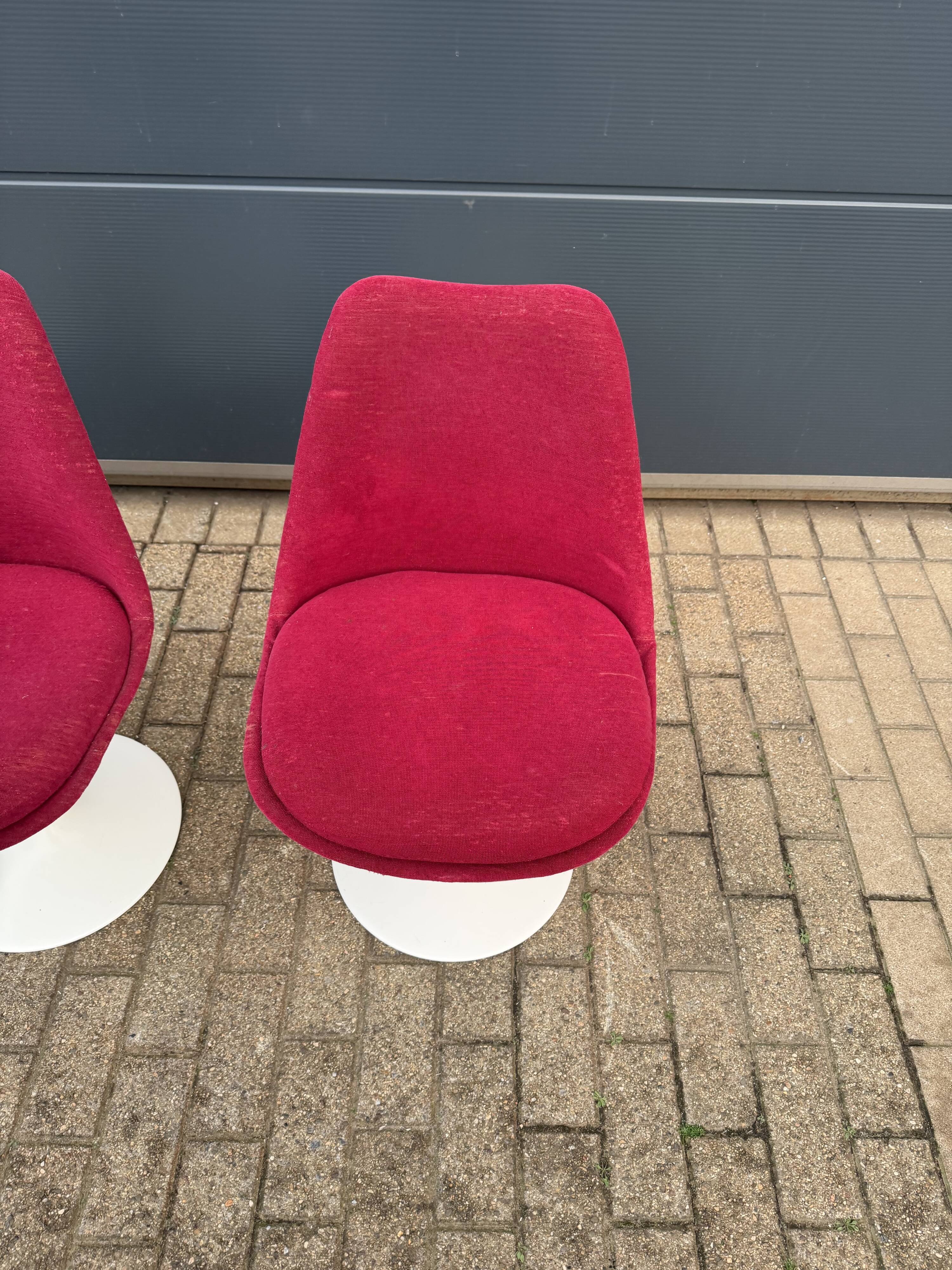 6 original vintage Knoll Tulip chairs by Eero Saarinen