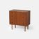 Commode en teck danois, années 1960 – 4 tiroirs, clé et poignées encastrées