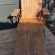 Chaise longue osier & rotin 1950