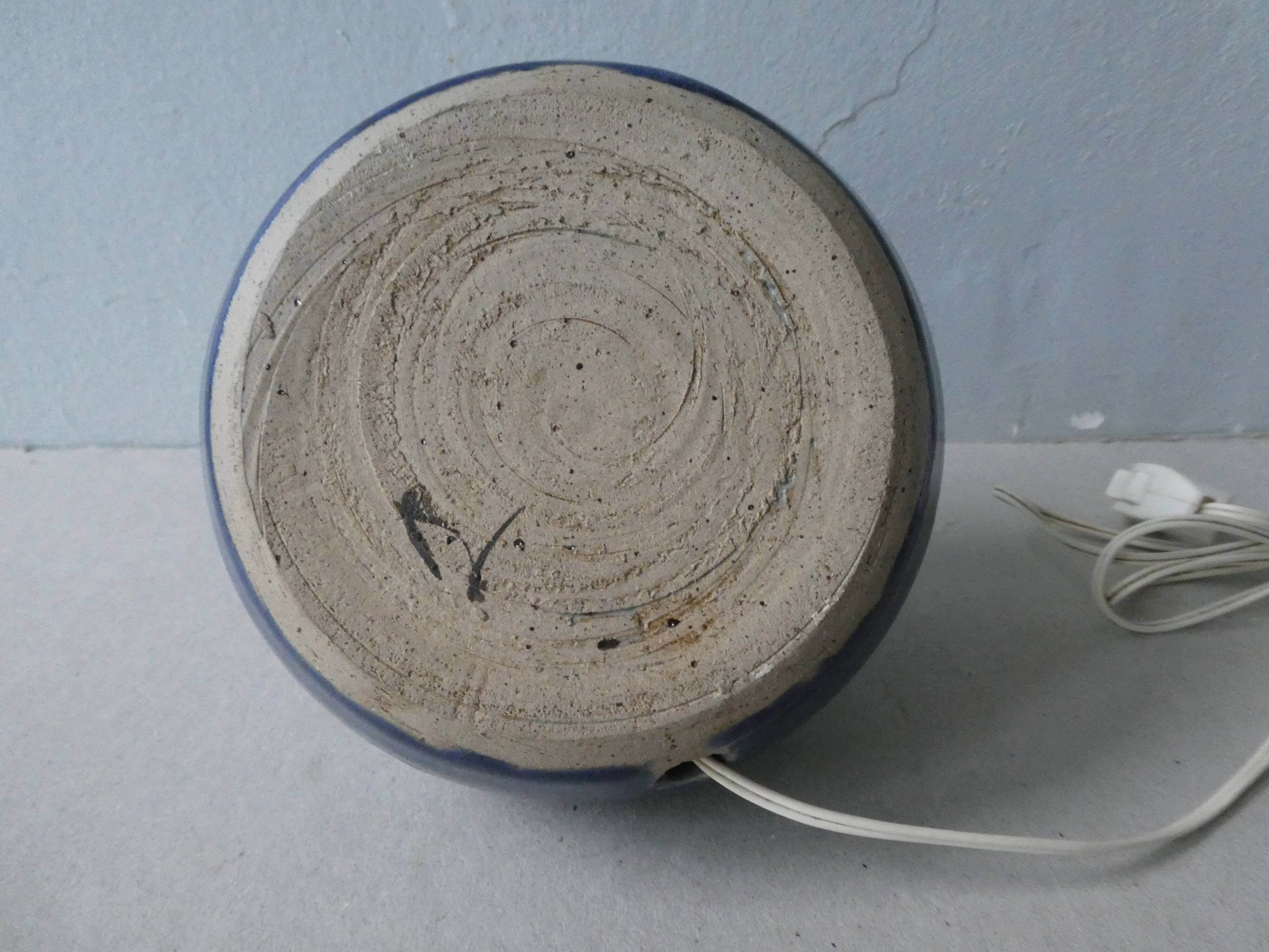 Blue sandstone lamp from the 1960s