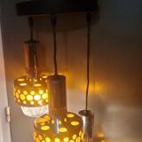 3-light ceiling chandelier RAAK space-age 1970