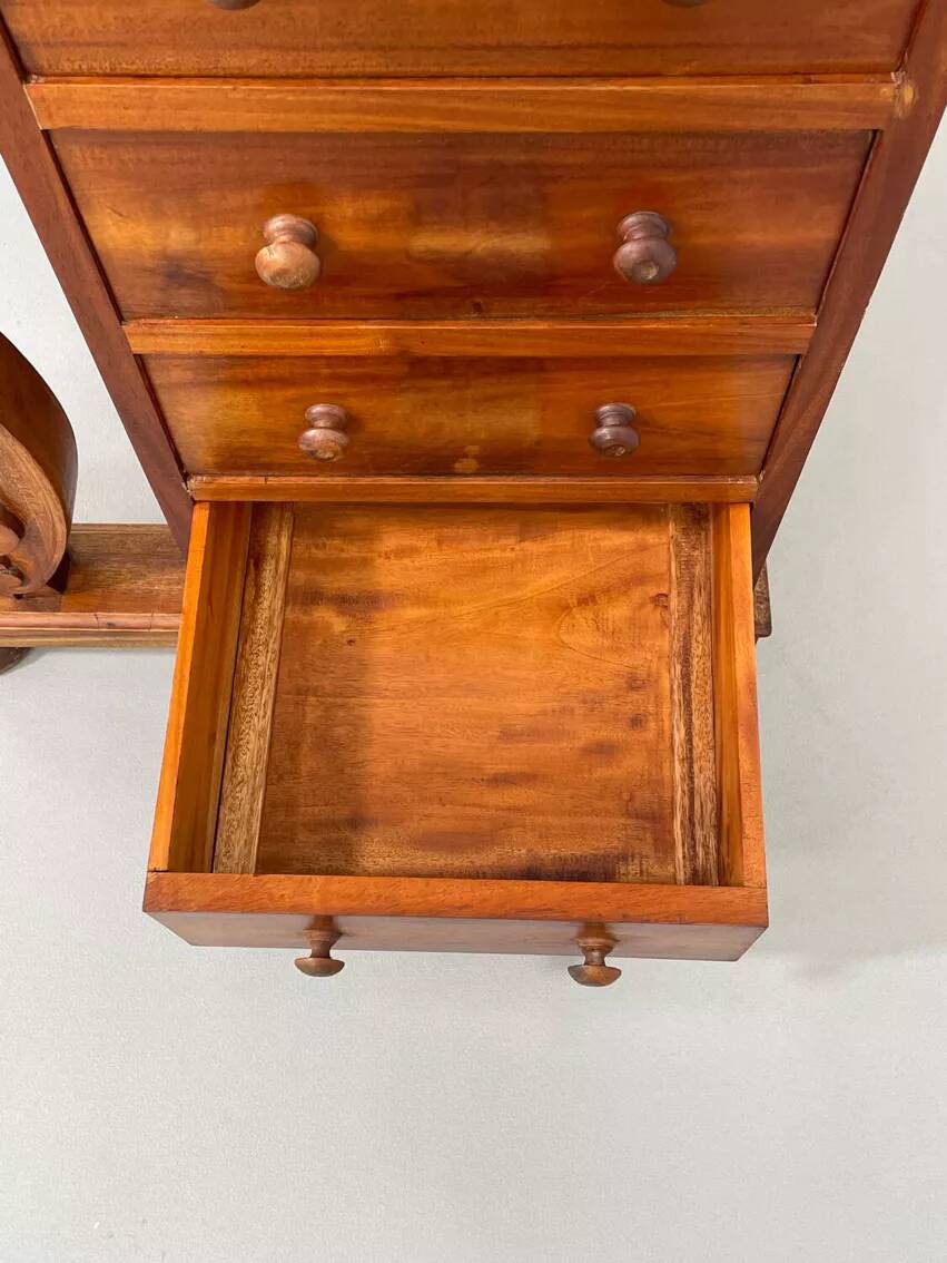 20th century Davenport desk with walnut piano top