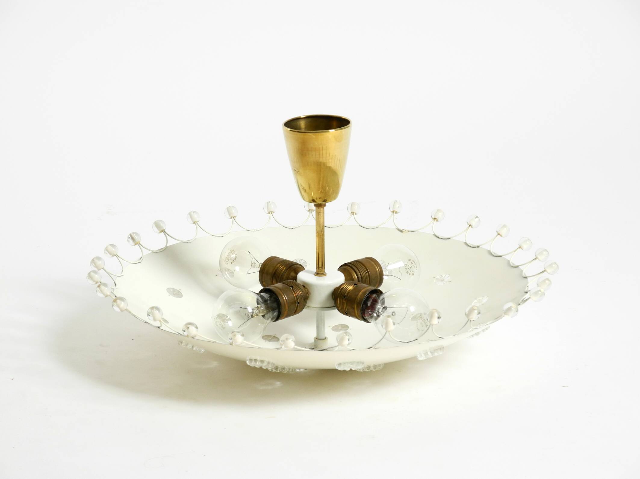 Beautiful large mid-century metal ceiling lamp by Emil Stejnar for Rupert N