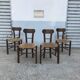 Set of 4 brutalist chairs wood and rope, popular art