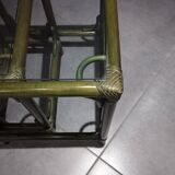 Vintage nesting table, green color