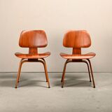 Charles & Ray Eames Early restored DCW Walnut Plywood Chair, Herman Miller