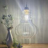Vintage clear glass globe pendant light