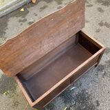Louis XV oak storage bench from the 1950s
