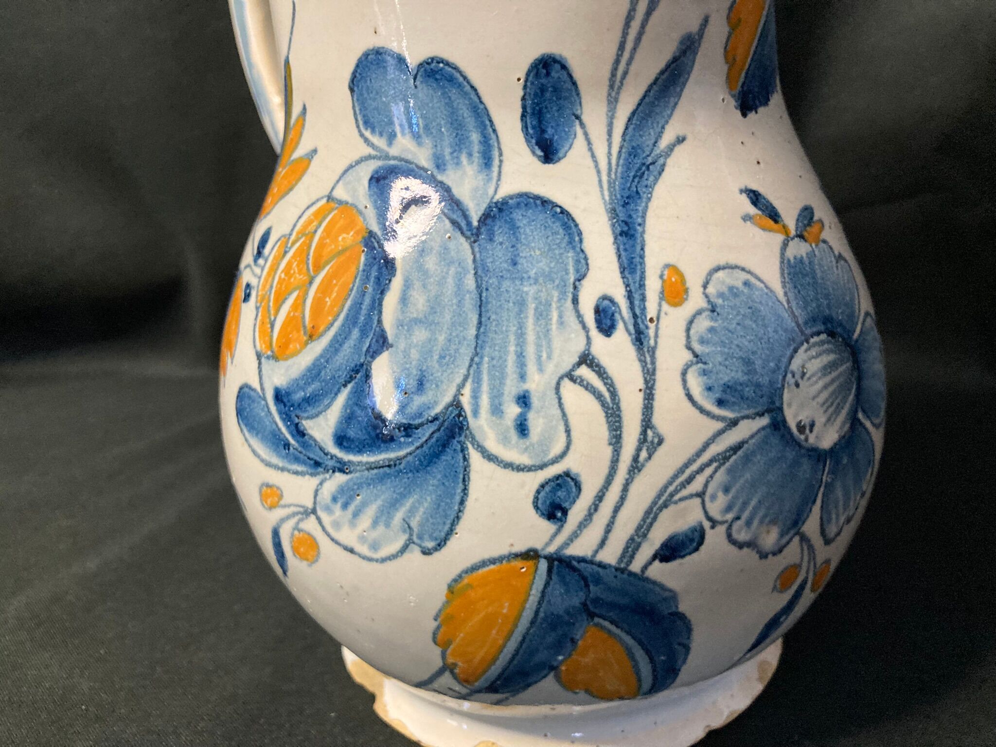 Antique earthenware pitcher from La Rochelle, 18th century