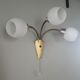 Wall light triple brass vintage