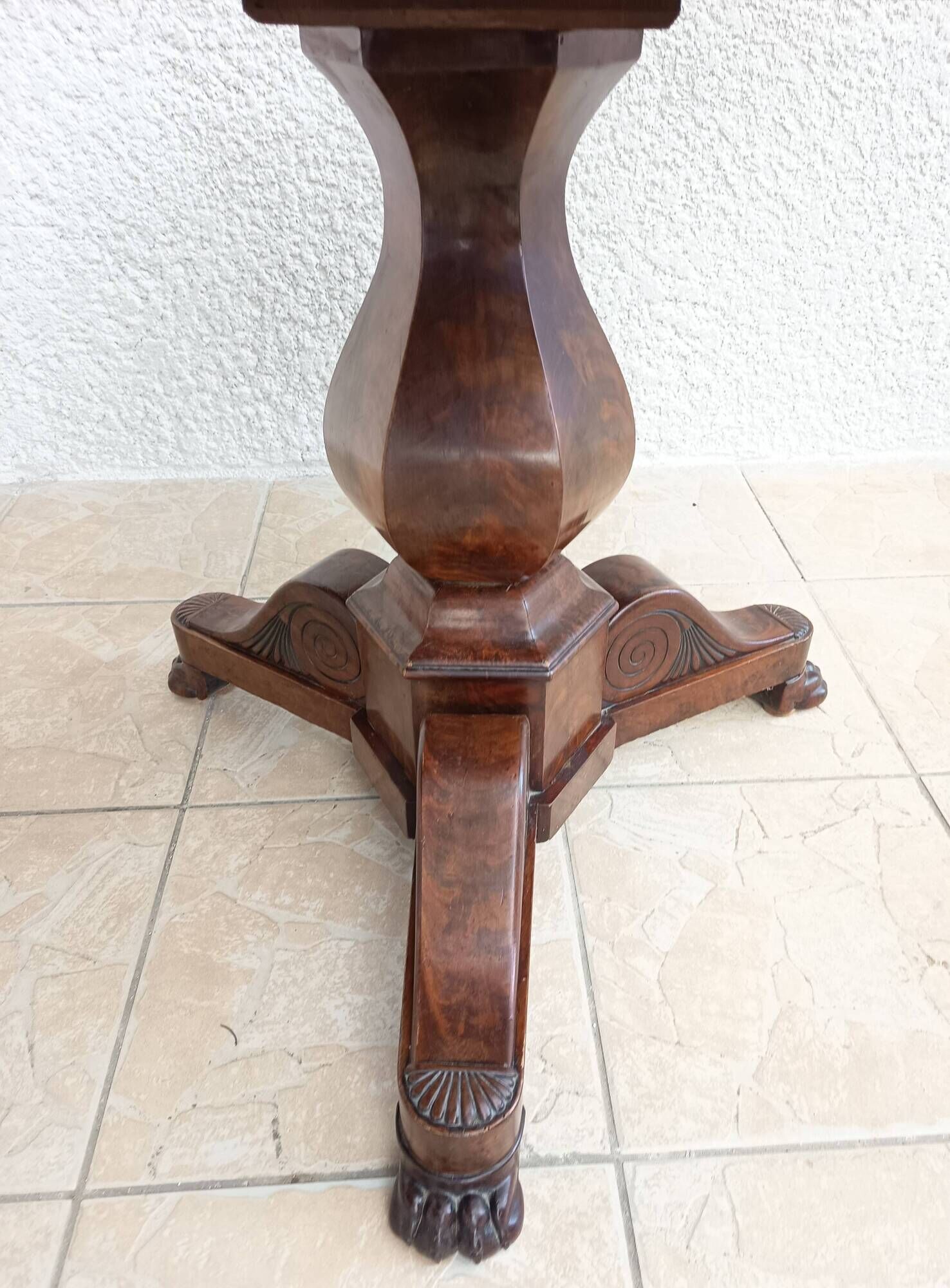 Empire side table in mahogany