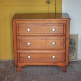 Wooden chest of drawers with 3 drawers, storage furniture, antique furniture, Art Deco.