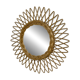 Woven wicker sun mirror