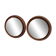 Pair of Italian Space Age Illuminated Round Mirrors, 1970s