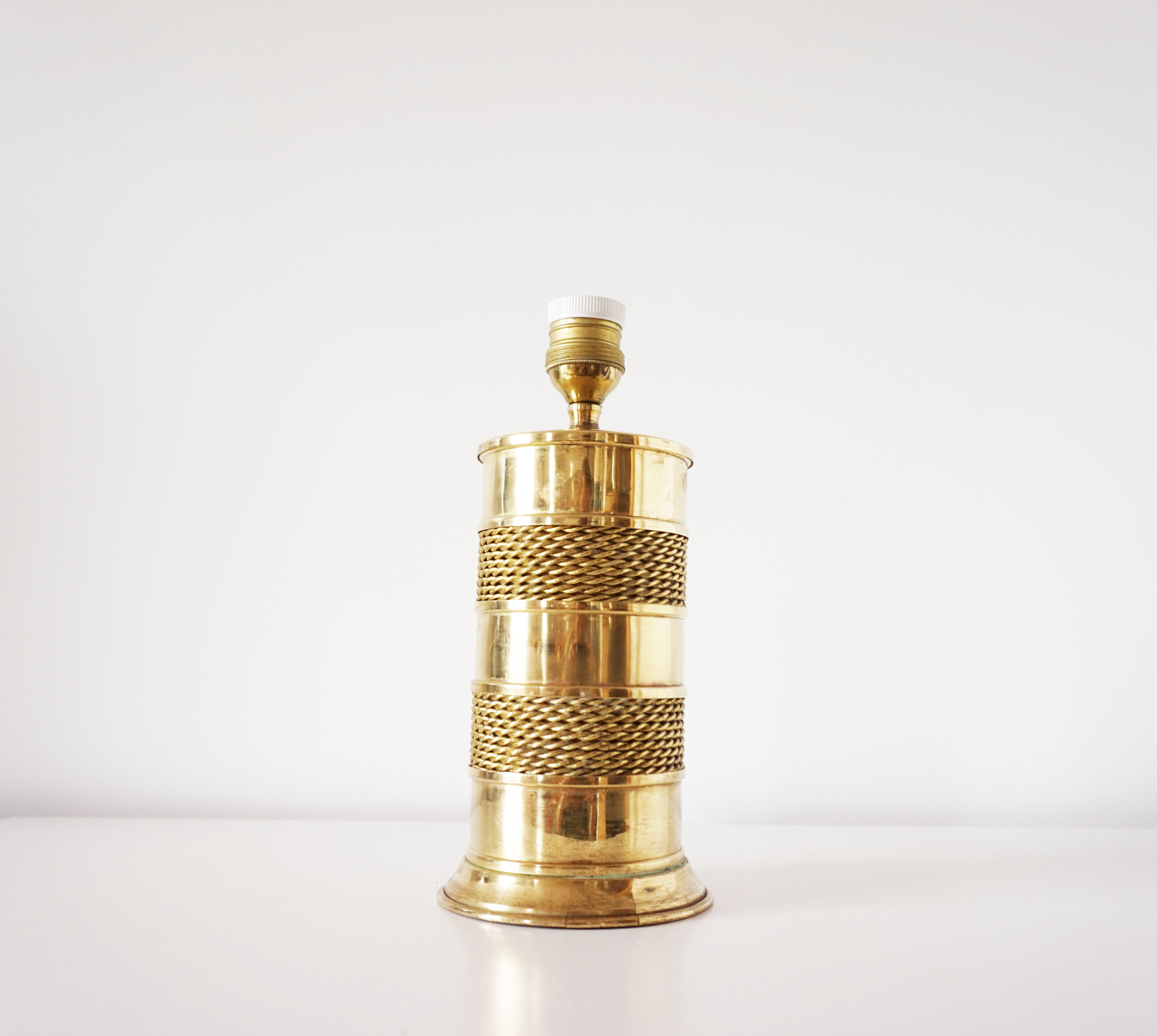 Vintage golden metal lamp foot