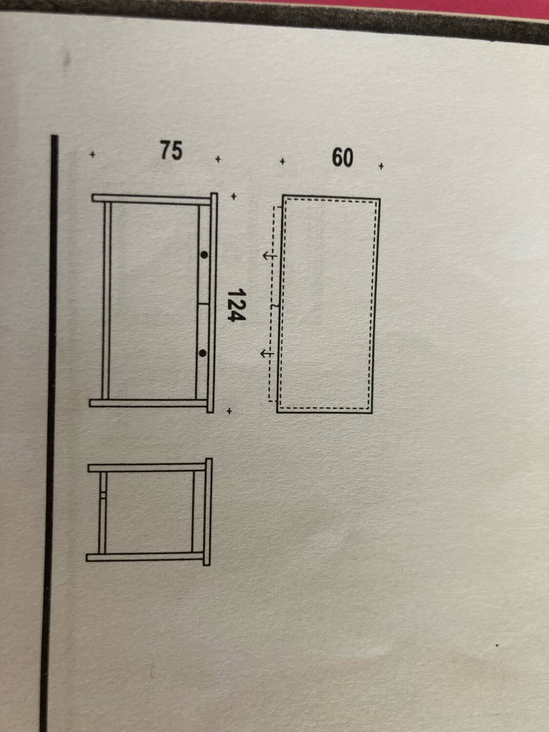 Bureau italien bois et cuir